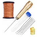 Kit couture cuir avec poinçon, fil ciré et aiguilles – 2
