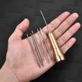 Kit couture cuir avec poinçon, fil ciré et aiguilles – 5