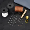 Kit couture cuir avec poinçon, fil ciré et aiguilles – 6