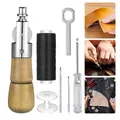 Kit couture cuir débutant avec fil ciré et aiguille – 1