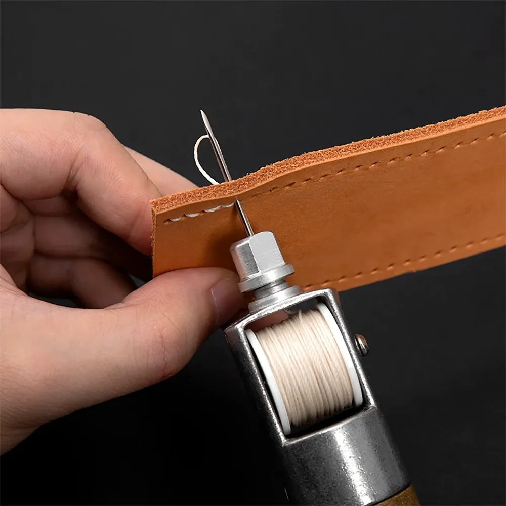 Kit couture cuir débutant avec fil ciré et aiguille