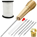Kit couture cuir poignées cuivre pour réparation chaussures et tentes – Couleur SG0129-1