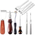 Kit couture cuir poinçon fil ciré aiguilles – Couleur C SET