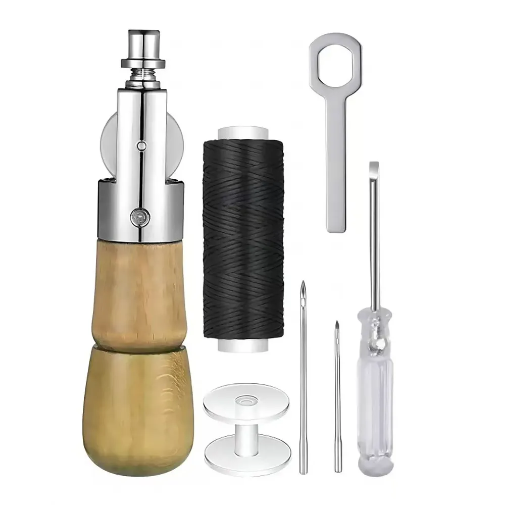 Kit couture cuir professionnel aiguilles fil cire pour artisanat