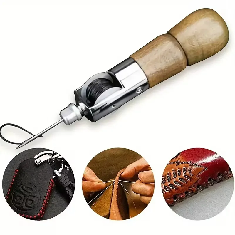 Kit couture cuir professionnel aiguilles fil cire pour artisanat