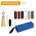 Kit couture cuir rapide 5 à 12 pièces fil cire poinçon – Couleur B1 Sewing Tool-12Pcs