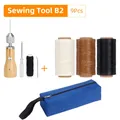 Kit couture cuir rapide 5 à 12 pièces fil cire poinçon – Couleur B2 Sewing Tool-9Pcs