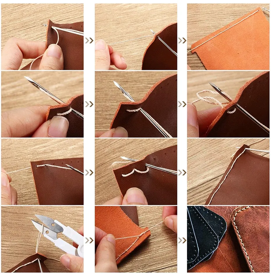 Kit couture cuir rapide 5 à 12 pièces fil cire poinçon