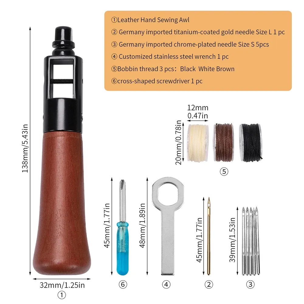 Kit couture cuir rapide pour réparation maroquinerie