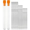 Kit d'aiguilles cuir gros œil 9 à 18 pièces fil acier – Couleur 18 PCS