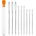 Kit d'aiguilles cuir gros œil 9 à 18 pièces fil acier – Couleur 9 PCS
