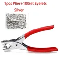 Kit d'œillets avec pince et 100 œillets 4 mm – Couleur Plier-Eyelets Silver