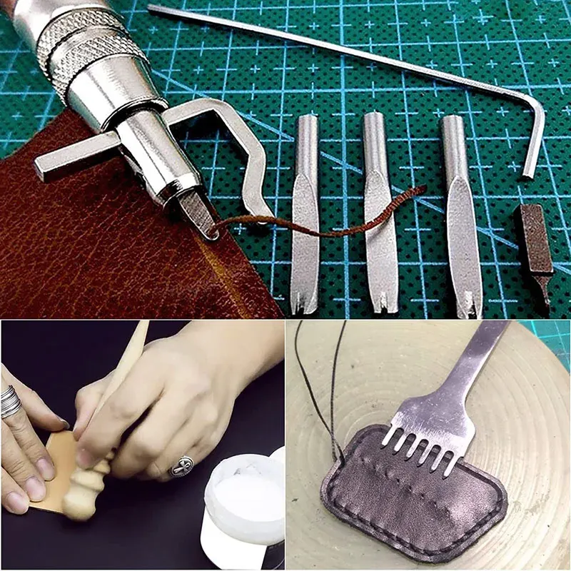 Kit d'outils pour rainurer et chanfreiner le cuir