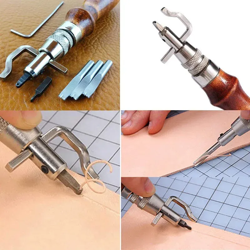 Kit d'outils pour rainurer et chanfreiner le cuir