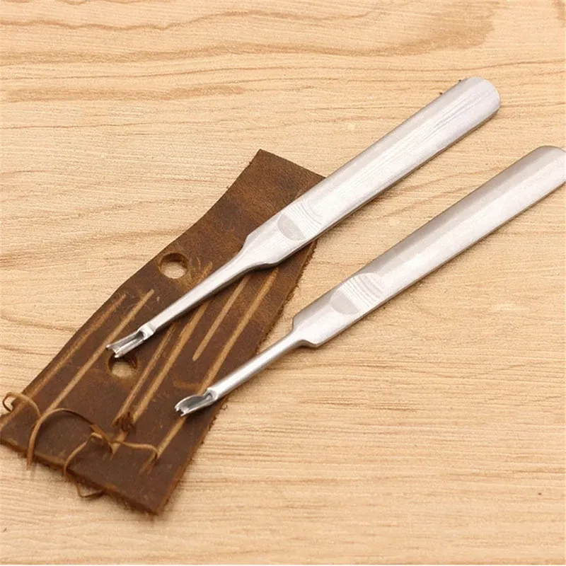 Kit de 2 outils pour cuir rainurage U et V biseautage