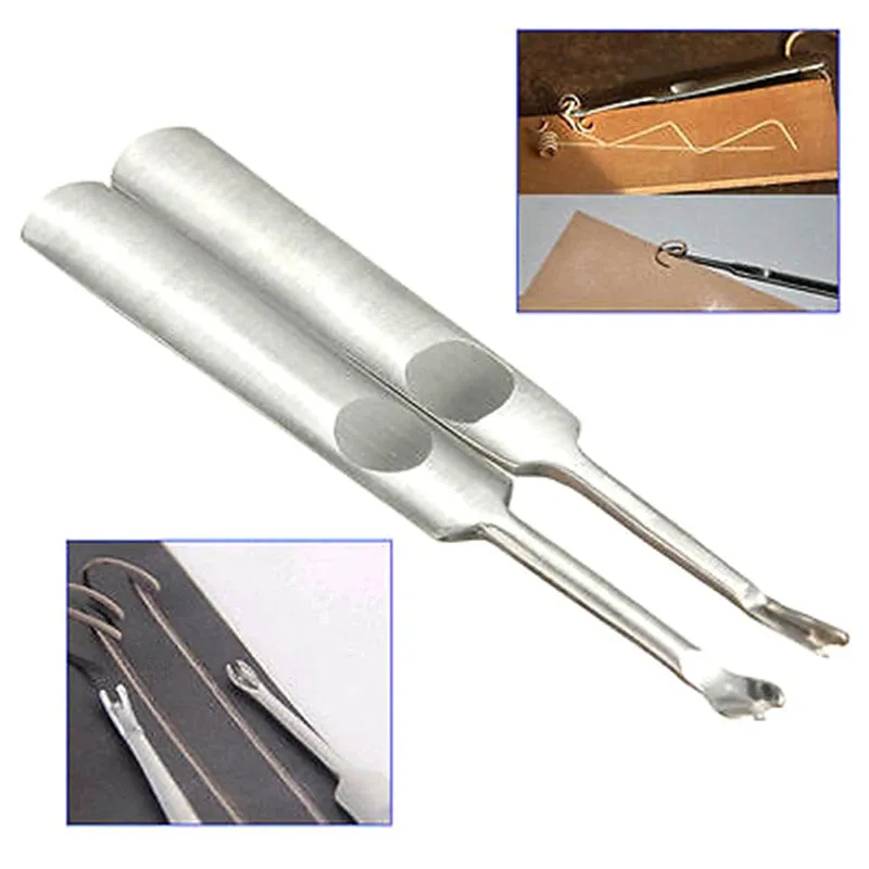 Kit de 2 outils pour cuir rainurage U et V biseautage