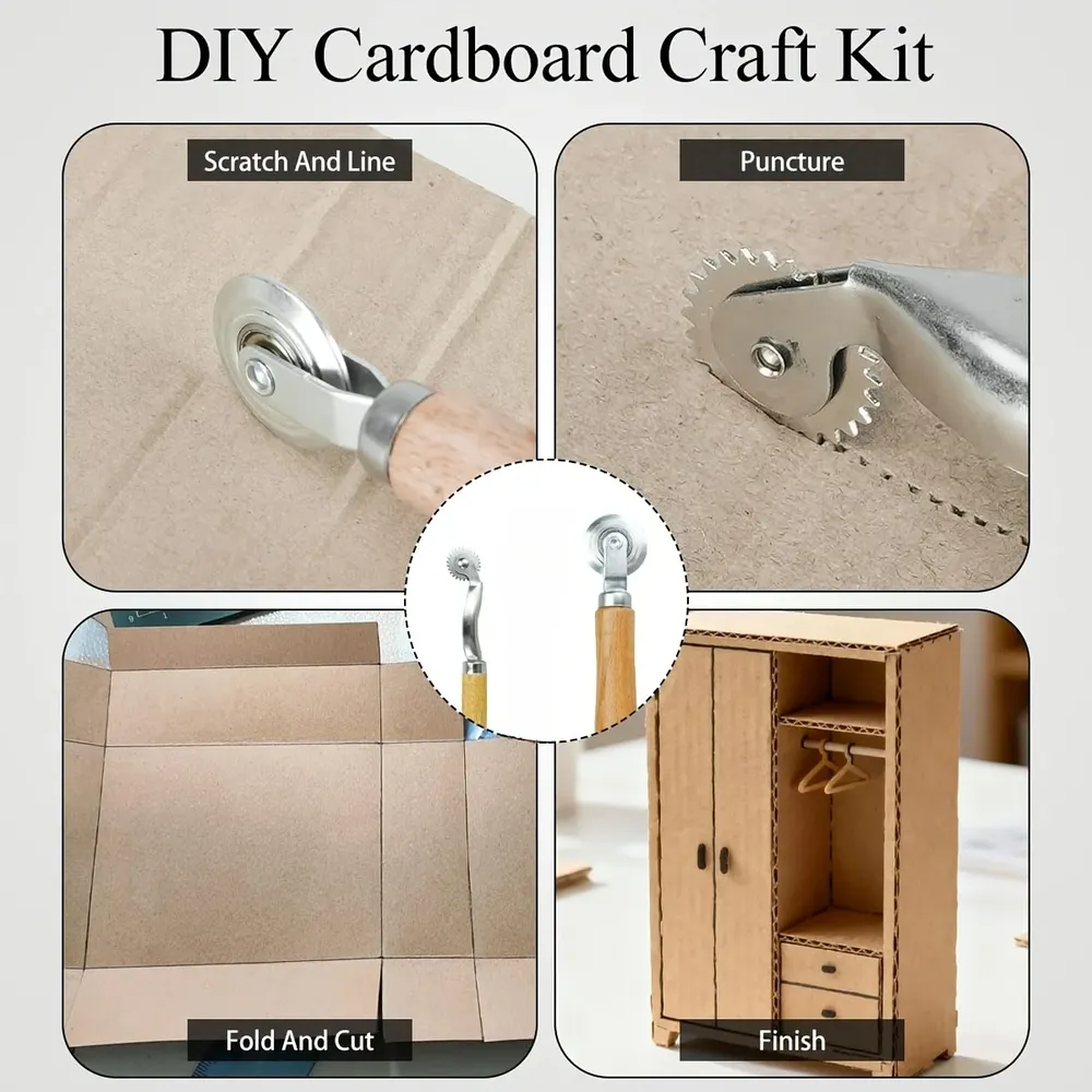 Kit de 3 outils de gaufrage rouleaux pour cuir