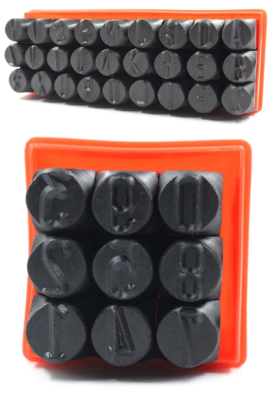 Kit de 36 poinçons alphabet et chiffres 2 à 5 mm