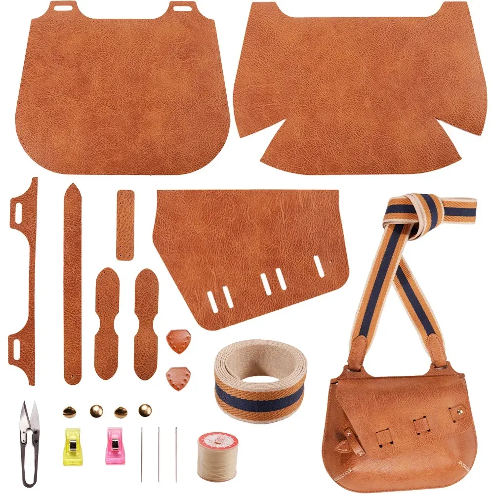 Kit fabrication sac bandoulière cuir similicuir et outils