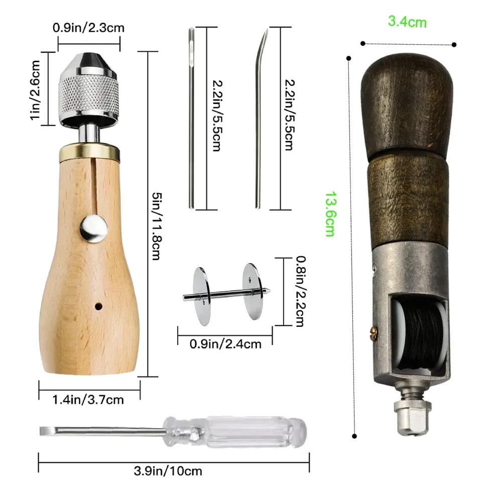 Kit fil poinçon cuir machine à coudre manuelle pour artisanat
