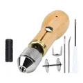 Kit fil poinçon cuir machine à coudre manuelle pour artisanat – Couleur Set B