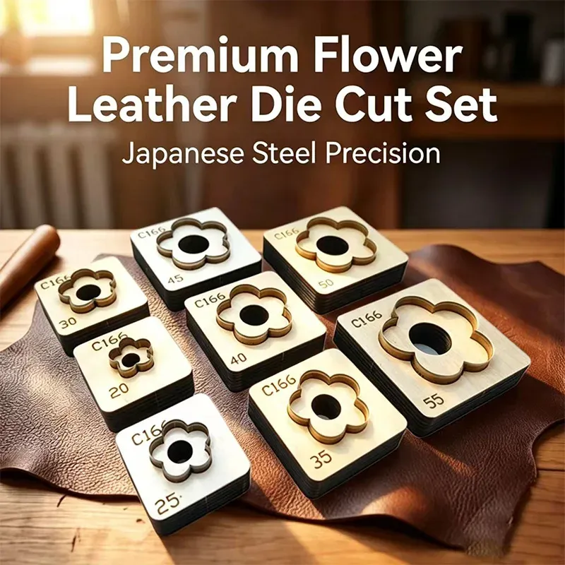 Kit matrices découpe cuir fleur