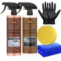 Kit nettoyage cuir 2 x 16 oz spray avec accessoires pour auto – Couleur 2pack