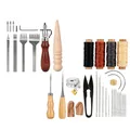 Kit outils couture cuir avec fil ciré et poinçon – Couleur suit