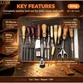 Kit outils cuir 23 pièces couture et réparation – 3