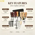 Kit outils cuir 23 pièces couture et réparation – 7
