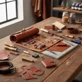 Kit outils cuir 72 pièces avec sac de rangement portable – Couleur Brun