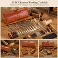 Kit outils cuir 92 pièces avec sac de rangement toile – 4