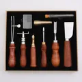 Kit outils cuir coupe poinçon sculpture aiguilles fil débutants – 2