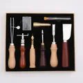 Kit outils cuir coupe poinçon sculpture aiguilles fil débutants – 5