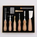 Kit outils cuir coupe poinçon sculpture aiguilles fil débutants – Color Wood