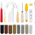 Kit outils cuir fil cire aiguilles poinçon pour maroquinerie – 4