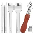 Kit outils cuir rainureuse poinçon ciseau diamanté – Couleur 2PCS