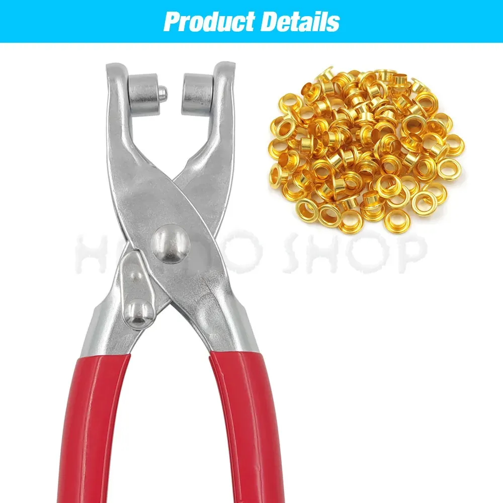 Kit pinces à œillets 4 mm pour artisanat du cuir