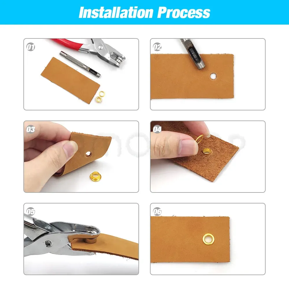 Kit pinces à œillets 4 mm pour artisanat du cuir