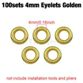 Kit pinces à œillets 4 mm pour artisanat du cuir – Couleur Golden