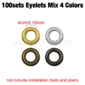 Kit pinces à œillets 4 mm pour artisanat du cuir – Couleur Mix 4 Colors