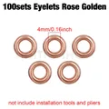 Kit pinces à œillets 4 mm pour artisanat du cuir – Couleur Rose Golden