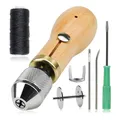 Kit poinçon cuir machine à coudre manuelle fil cire – Couleur A   1set