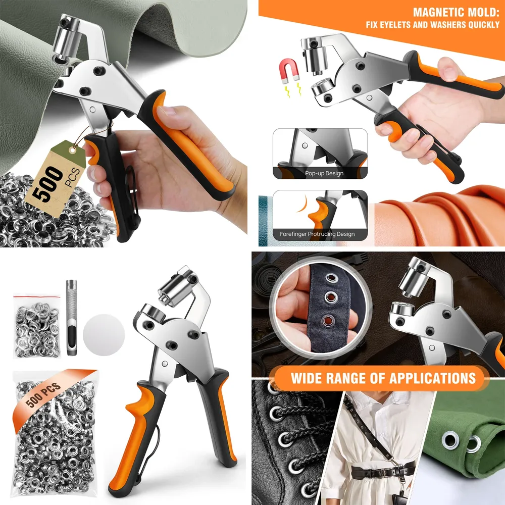 Kit poinçonnage œillets 10 mm avec 500 œillets