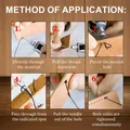 Kit pointe couteau cuir manche bois 45 à 54 mm fil cire – 6
