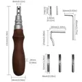 Kit rainurage et biseautage cuir 7 en 1 – 6