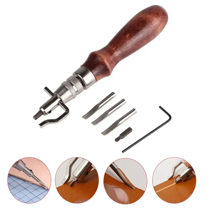 Kit rainurage et biseautage cuir 7 en 1