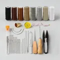 Kit réparation cuir robuste aiguilles fil et outils aloi – 1