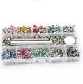 Kit rivets et strass pour décoration cuir – Couleur 300 sets 10 colors