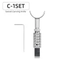 Kit sculpture cuir couteaux lames acier inoxydable et polissage – Couleur C - 1SET
